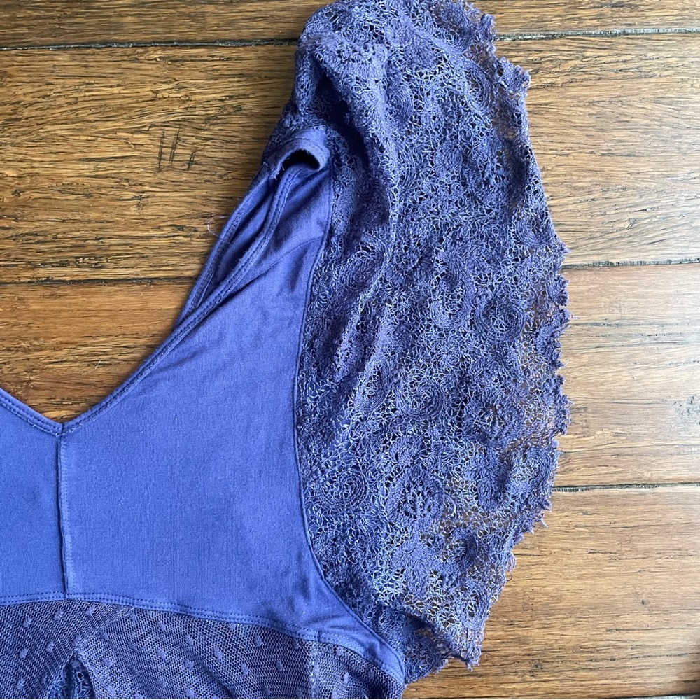 Free People Heatherton Lace Fairy Wing Top - Picture 6 of 8